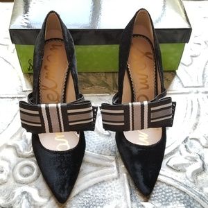 Sam Edelman black velvet pumps